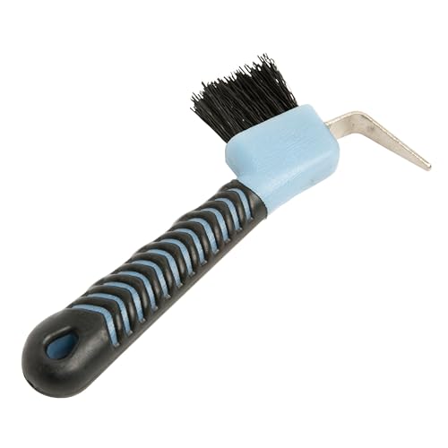 Roma Deluxe Soft Grip Hoof Pick, Light Blue/Black - color: Light Blue/Black