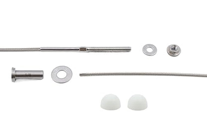 1/8" Cable Railing Kit – 5 Ft Stainless Steel 316 for Metal Posts – No Crimping Required Easy Install System – White End Caps - color: White Caps, size: 5 Feet