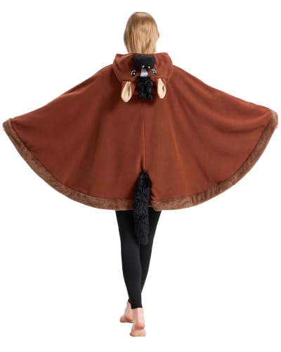 Horse Costume Cape - Farm Animal,Halloween Adults Cosplay Cloak In Pajamas