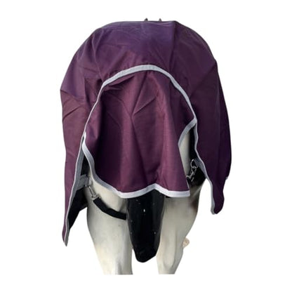 1200 Denier Horse RAIN Sheet | Horse RAINSHEET (Waterproof & Breathable) (Plum-Grey, 76)