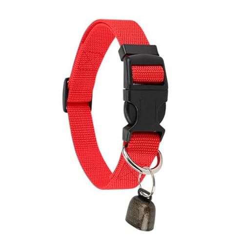 Goats Harness Reflective Portable Adjustable Goat Collar with Bell Quick Release Buckle Pet Collar Ranch(Red) - color: Red