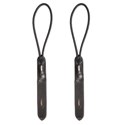 Exion Rope Pelham Bit Converters for English Horse Bridle – Premium Vegetable Tanned Leather Roundings – Single Rein Conversion for Eventing & Jumping – Stainless Steel Hardware – One Pair - color: Black
