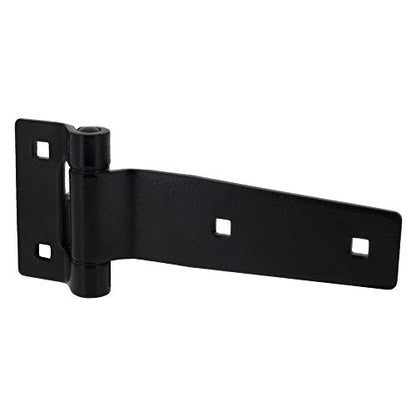 TCH Hardware 5" Stainless Steel Strap Tee T Hinge | Heavy Duty | Garage, Barn Door, Gate, Shed, Cargo Box, Trailer and Truck Strap T Hinge | (2 Pack, Black) - color: Black, size: 5 Inch