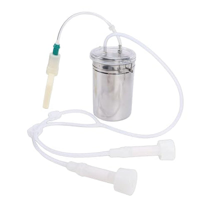 Manual Goat Milker, Suction Control, 2L Stainless Steel