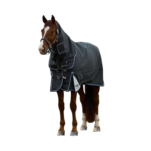 WeatherBeeta ComFiTec Ultra Turnout Detach-A-Neck 360g, Charcoal, 78" - color: Charcoal, size: 78"