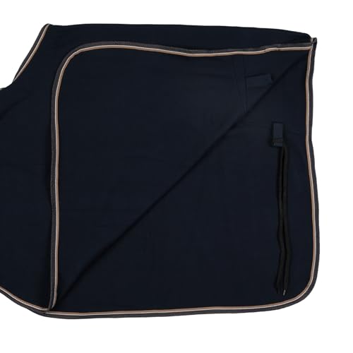 Horze Kiel Riding Blanket with Fleece - Dark Navy - 69 in - color: Dark Navy, size: 69 in