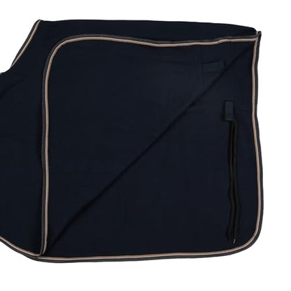 Horze Kiel Riding Blanket with Fleece - Dark Navy - 69 in - color: Dark Navy, size: 69 in