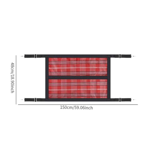 Stall Guard for Horse Barn Guard for Goats, Cows Easy Install 59.1 inch x 18.9 inch Gear Stable Supplies Stall Gate Guard, Red - color: Red