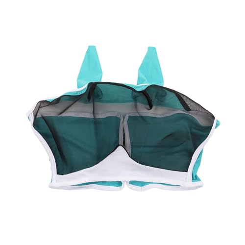 Shires Fly Guard Deluxe Fly Mask with Ears & Nose (Green, Extra Full)