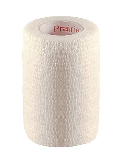 Vet Tape (White) (2 Pack) (3 Inch x 15 feet) Self Adhesive Adherent Adhering Cohesive Flex Self Stick Bandage Grip Roll Dog Cat Pet Horse - color: White, size: 2 Rolls