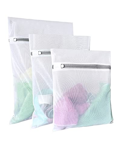 Lingerie Bags for Washing Delicates,Small Fine Mesh Laundry Bags,3Pcs(1 Large,1 Medium,1 Small) - size: Small (1 Count), Medium (1 Count), Large (1 Count)