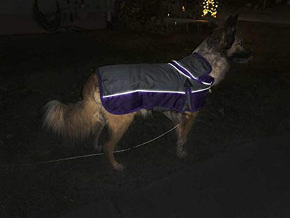 Derby Originals Ruff Pup 1200D Ripstop Waterproof Reflective Winter Dog Coat with Neck Cover and Harness Compatible Opening 220G - color: Red/Black, size: 22"