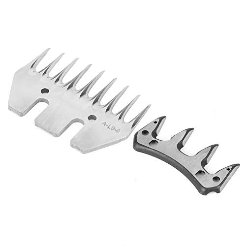 Walfront Sheep Clipper Blade 9 Tooth Straight Swing Replacement for Sheep Goat Shearing Combs Stainless Steel Cutter Head