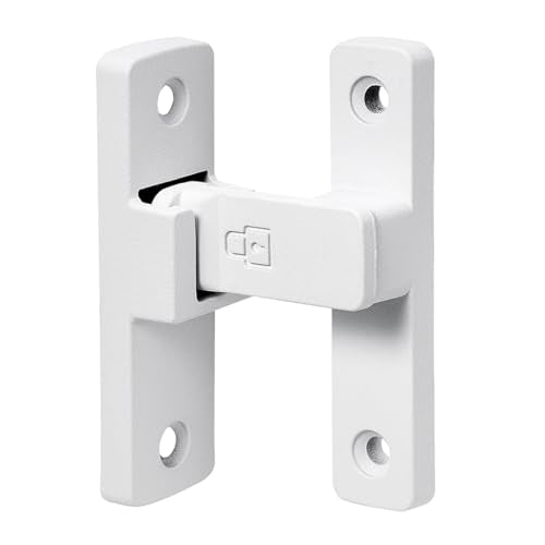 Matte White 90 Degree Zinc Alloy Barn Door Latch, Flip Gate Lock - color: Matte White_90 Degree
