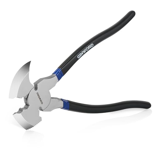 Fencing Pliers,10.4 Inch Multi Fence Tool,Hammer Head, Wire Cutter Heavy Duty Fence Pliers,Nail Puller Pliers,Staple Puller,Fence Cutting Tools