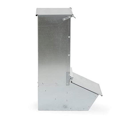 Brower 11H Single Door Automatic Easy Hog Feeder for Supplemental Feeding, 4 Week Old Piglets to Adult Sows, Farm Accessory, 1.5 Bushel or 50 Pounds