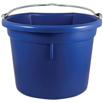 Dura-Tech Platinum Flatback 20 Quart Bucket | Thick-Walled Design | 20 Quart Capacity | Cold Weather Resistant | Reinforced Handle | Patented Mane and Tail Saver