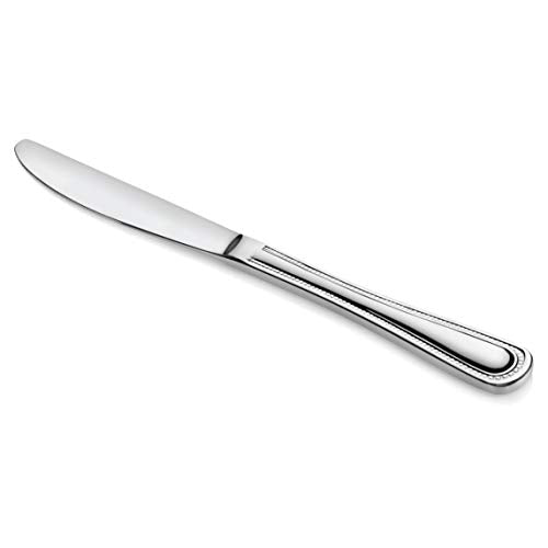 New Star Foodservice Bead Pattern Stainless Steel Dinner Knife, 8.5-Inch, Set of 12, Commercial Grade (Pack of 3) - size: 7.9" (Pack of 3)