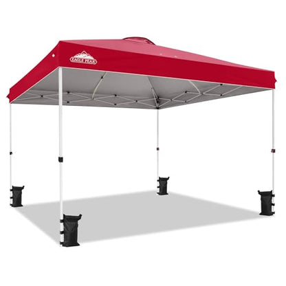EAGLE PEAK 12x12 Pop Up Canopy Tent Easy Up Canopy Outdoor, Red - color: Red, size: 12x12