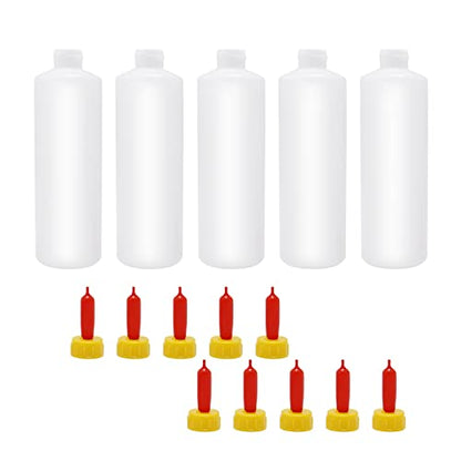 5 Sets 400ml Goat Bottles for Feeding Baby Goats, Lamb Feeding Bottle Nipples, Kid Livestock Drink Bottle for Feeding Baby Goats, Milk Feeder Bottles for Farm (400ml x 5) (5 Pack)