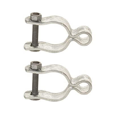 2 Pack Chain Link Fence Frame Gate Post Female Hinge with Bolts and Nuts (1-7/8 Inch) - size: 1-7/8 Inch