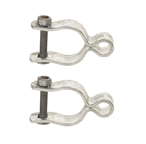 2 Pack Chain Link Fence Frame Gate Post Female Hinge with Bolts and Nuts (1-3/8 Inch) - size: 1-3/8 Inch