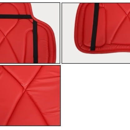 Saddle Tush Cushion Western Long Saddle Pad Horse Riding Seat Saddle Cushion Pad - color: RED