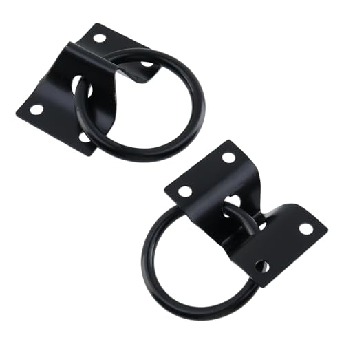 4Pcs Black Cross Tie Rings for Horses
