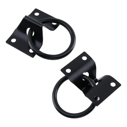 4Pcs Black Cross Tie Rings for Horses