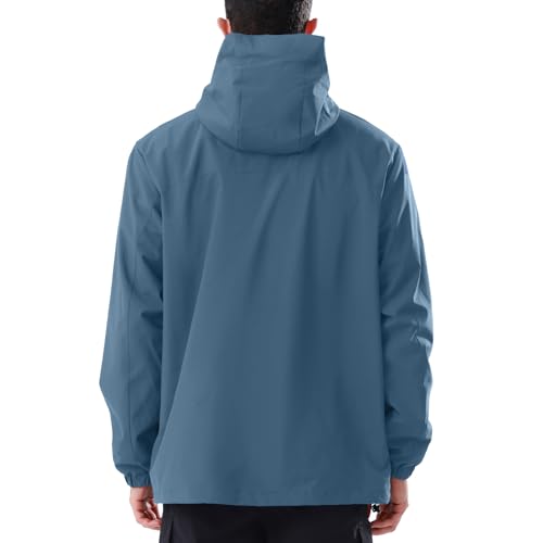 CAMEL CROWN Men's Ski Jacket 3 in 1 Waterproof Winter Jacket Snow Jacket Windproof Hooded with Inner Warm Fleece Coat - color: Tower Grey, size: Medium