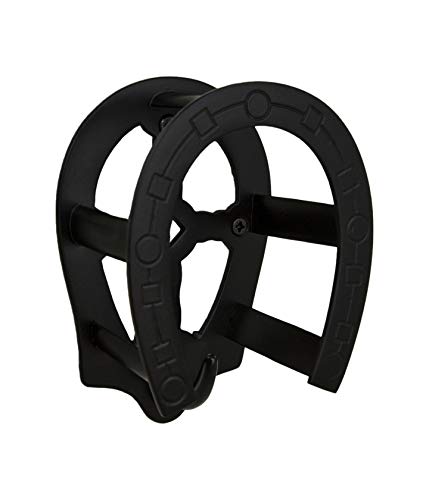 Brass Horseshoe Bridle Rack (Black)