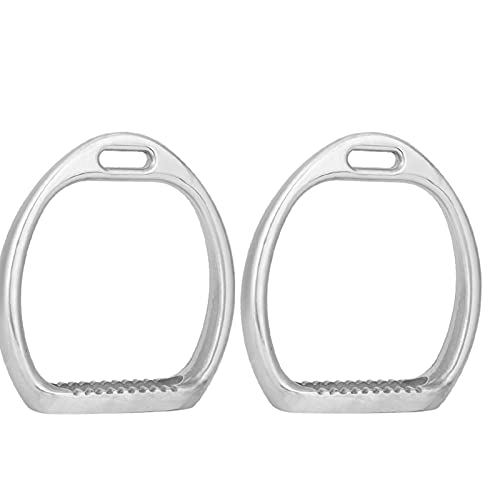 Acouto 1Pair of Aluminum Kids Lightweight Stirrups Pad Equestrian Sports Horse Riding Saddle S Stirrups and Leathers 545 Child Stirrup Irons Kid Kids English Mini Saddle