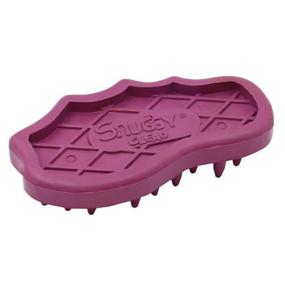 Grewal Equestrian Snuggy Clean Large Teeth Rubber Groomer Curry (Purple) - color: Purple