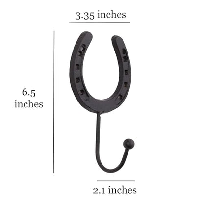 2pcs Horseshoe Hanger Western Cowboy Hat and Coat Wall Hooks, Farmhouse Towel Holder, Vintage Iron Hook for Hanging