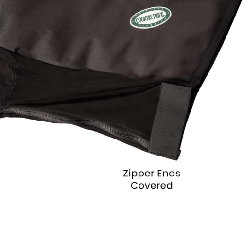 Country Pride Lycra Horse Neck Cover, Waterproof 600D Outer Shell, 250g Insulation, Full Zipper, Lycra Face Panel, Adjustable 3-Strap Attachment, Black (X-Large) - size: X-Large