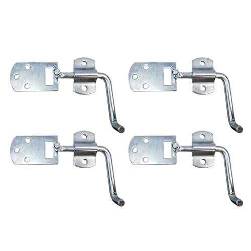 Pack 4 Security Gate Latch for Utility Sides – Durable Steel - color: 4 Pack