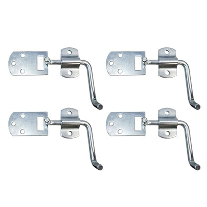Pack 4 Security Gate Latch for Utility Sides – Durable Steel - color: 4 Pack