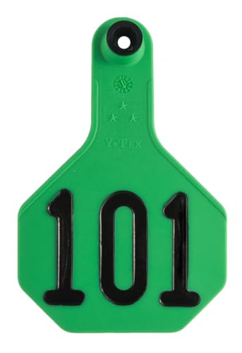 Green Numbered 26-50 Y-Tex 3 Star Medium Cattle ID Ear Tags