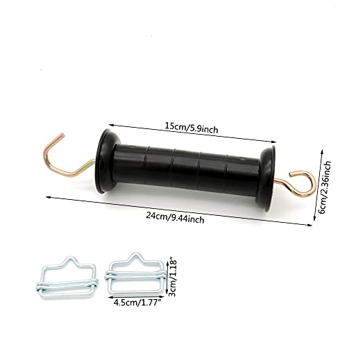 Plastic Electric Fence Gate Handle with Polytape Splicer,4 Count