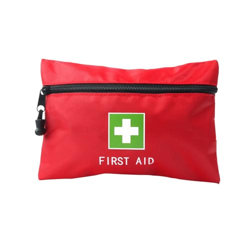 Red Emergency Bag First Aid Small Empty Travel Rescue Pouch First Responder Storage Medicine Pocket Bags for Car Home Office Kitchen Sport Ourdoors Bag Only (6x4.3) - style: 6x4.3inch