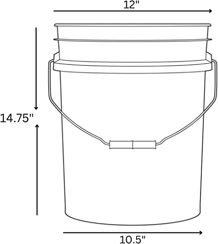 House Naturals 5 Gallon Purple Food Grade Plastic Bucket with Screw on Air Tight Lid- Made in USA (3)