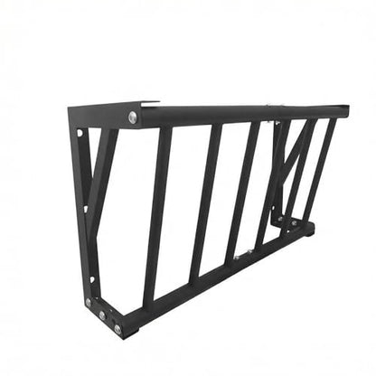 Patikuin Heavy Duty Wall Mounted Hay Feeder Rack, 27"/63" Optional Sizes, Carbon Steel Rust-Resistant Livestock Feeding Trough for Horses, Goats, Cattle, Space-Saving Farm & Stable Tool - size: 27 inch