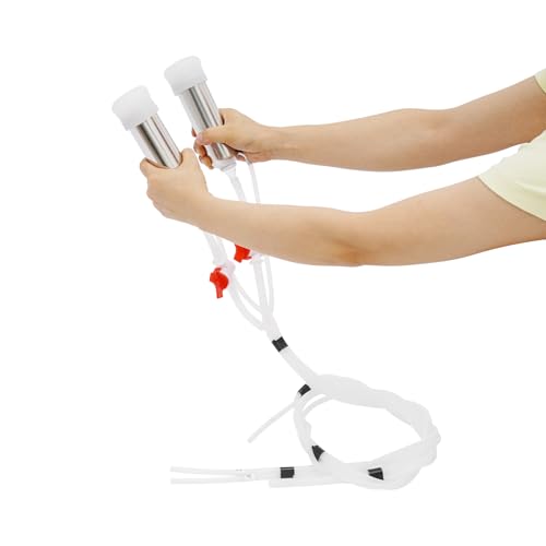 Cow Milking Machine, 2in1 Electric Automatic Cow Milker with Adjustable Vacuum Pump, 5L Milk Container, 2 Teat Cups, Goat Vacuum Pulsation Milker - size: 5 L