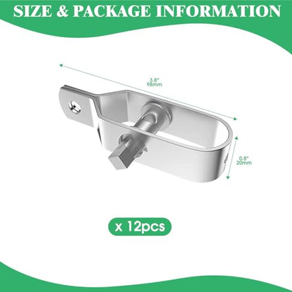 12Pcs Electric Fence Tightener, Heavy Duty Silver Galvanised Inline Wire Ratchet Tensioner for Tensioning Cable Farm, Fence, Home (100mm/4”) - size: 100mm/4”