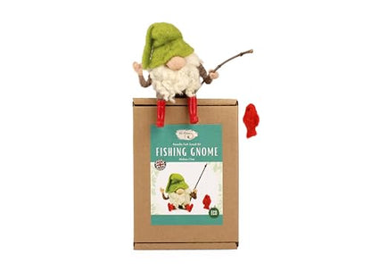 Wizardi Beginner Needle Felting Kit for Adults - Fishing Gnome. Fantasy Felting Kit 12cm Tall. Felting Tools. Wool Felting Supplies. Felt Crafts. Wool Felt. The Makerss - color: Fishing Gnome