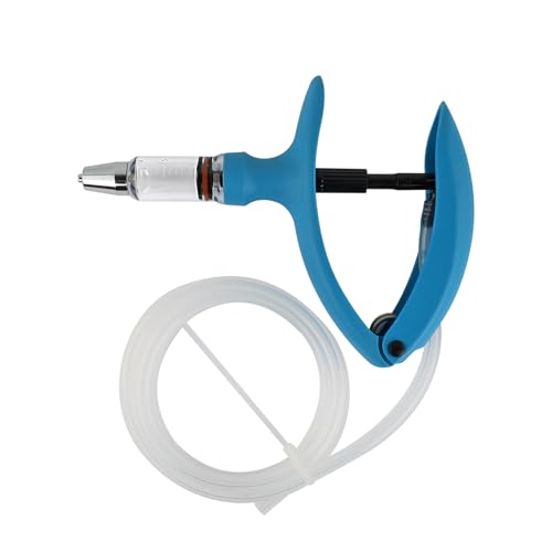 5ML Automatic Self-refilling Livestock Syringe Continuous Adjustable Repeating Cattle Vaccine Syringe with Tube for Animals Cattle Goat Pig Cow Poultry - size: Tubing