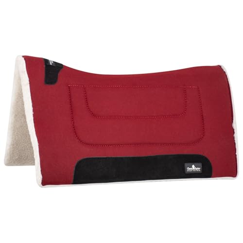 Classic Equine Performance Trainer Saddle Pad, Felt Top, Maroon