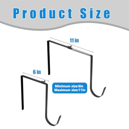 Adjustable Outdoor Light String Hooks for 6-11 inch Concrete Cinder Block Wall and Fences,6 Pcs Metal No Drill String Light Hangers,Outside Hanging Rope Lights Cable Cord Holders Organizer (6-11 in) - size: 6-11 in