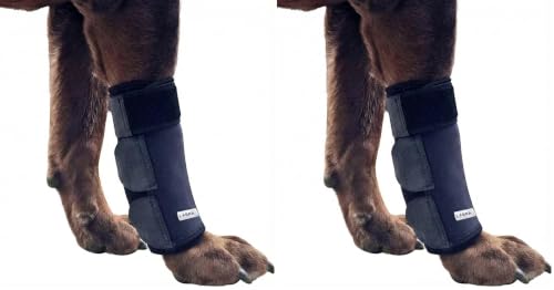 Labra Dog Front Leg Brace - Compression Wrap with Adjustable Straps - Dog Wrist Brace for Support - Leg Sleeve to Stop Licking - Aid in Wound Care and Recovery - Large/Extra Large (Pack of 2) - size: Large/Extra Large (Pack of 2)