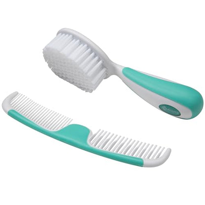 Safety 1st Rapid Read 3-in-1 Thermometer, Aqua, One Size & Easy Grip Brush and Comb, Colors May Vary